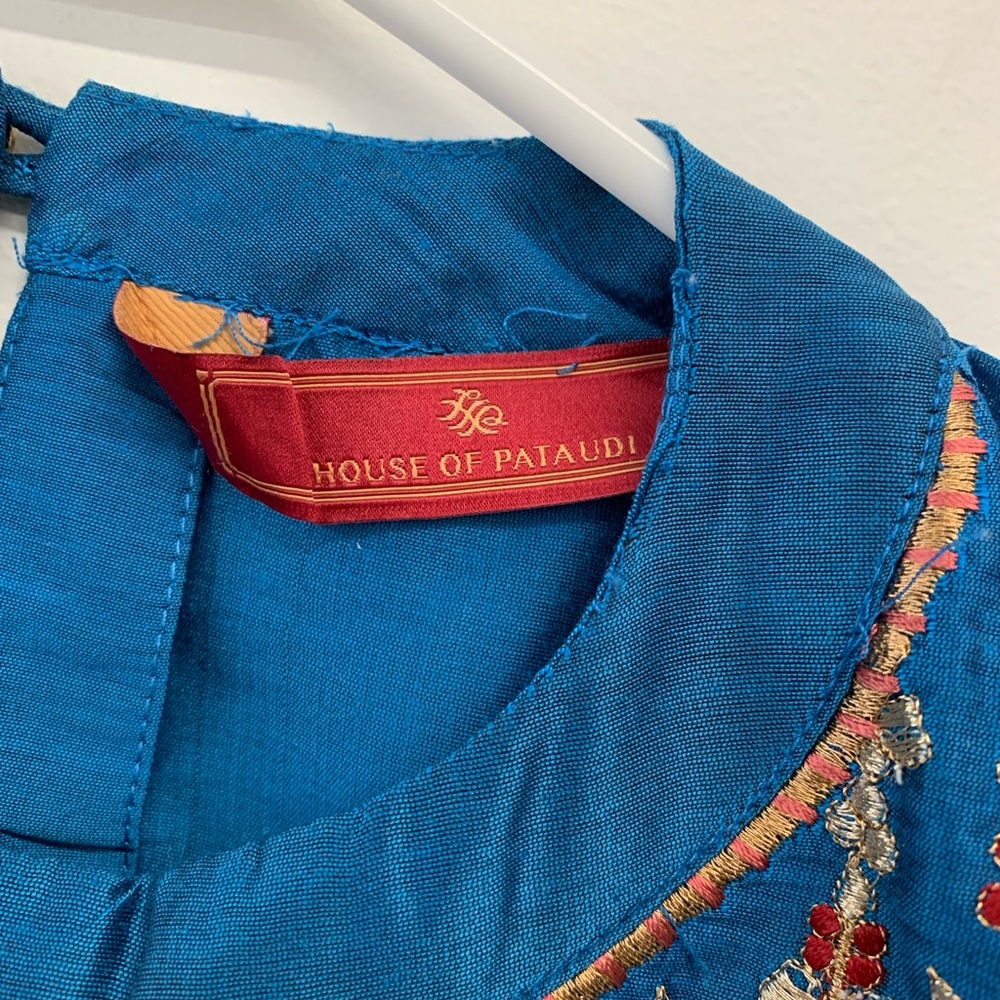 Indian Kurta Tunic Top w/ embroidery - Picture 2 of 5